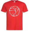 Мужская футболка Дівчина у волейбольному м'ячі Красный фото