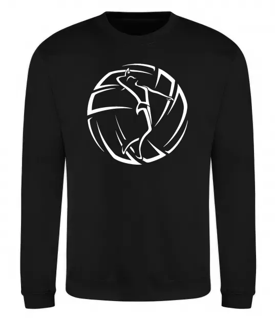 Свитшот Дівчина у волейбольному м'ячі Черный фото