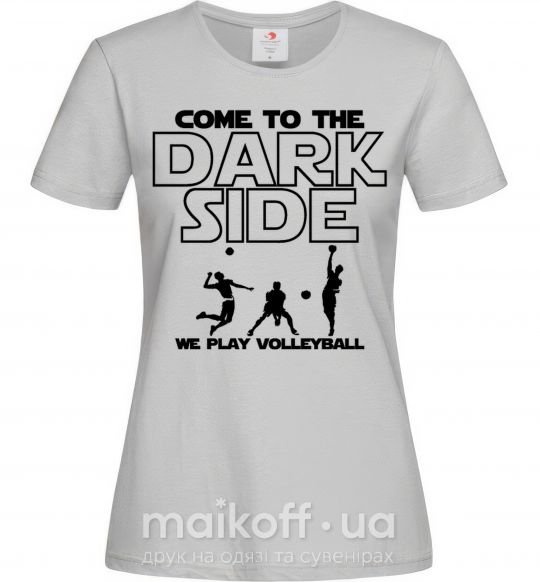 Жіноча футболка We play volleyball Сірий фото
