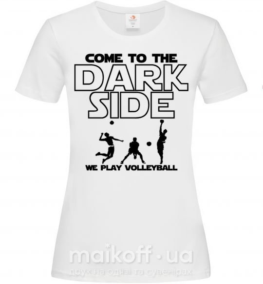 Женская футболка We play volleyball Белый фото