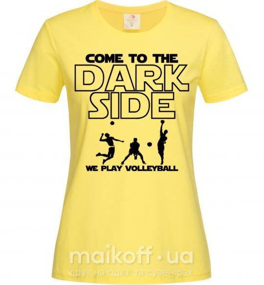 Женская футболка We play volleyball Лимонный фото