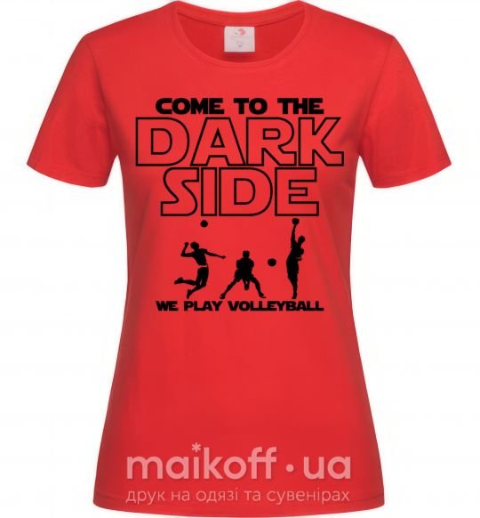 Жіноча футболка We play volleyball Червоний фото