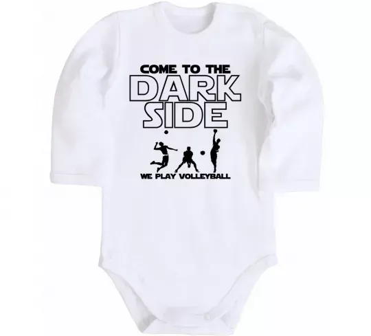 Дитячий бодік We play volleyball Білий фото