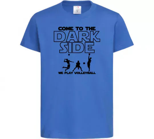 Детская футболка We play volleyball Ярко-синий фото