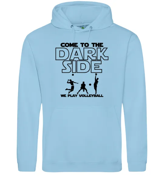 Мужская толстовка (худи) We play volleyball Голубой фото