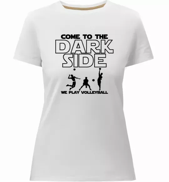 Жіноча преміум футболка We play volleyball Білий фото