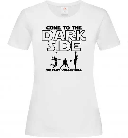 Женская футболка We play volleyball Белый фото