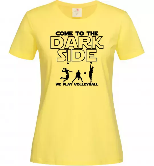 Женская футболка We play volleyball Лимонный фото