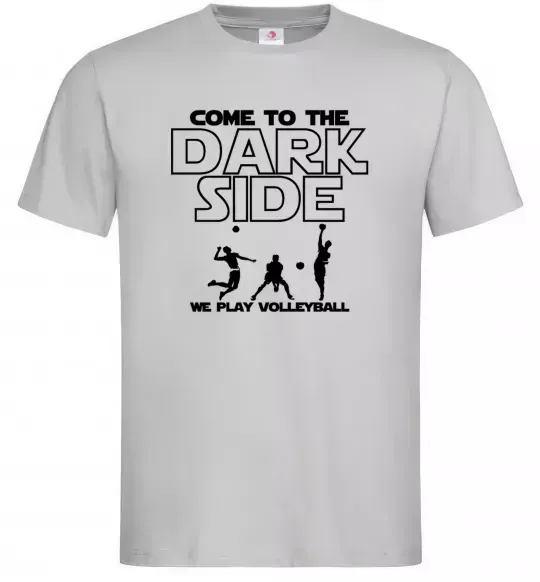 Мужская футболка We play volleyball Серый фото