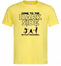 Мужская футболка We play volleyball Лимонный фото