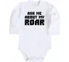 Детский боди Ask me about my roar Белый Детский боди Ask me about my roar Белый фото