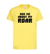 Детская футболка Ask me about my roar Лимонный фото