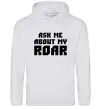 Жіноча толстовка (худі) Ask me about my roar Сірий меланж Жіноча толстовка (худі) Ask me about my roar Сірий меланж фото