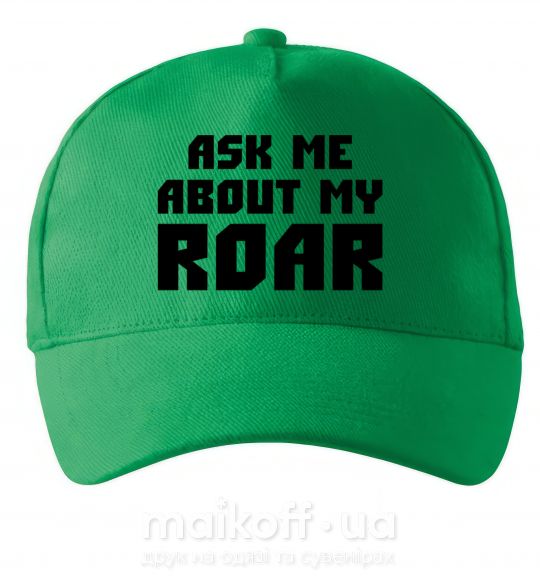 Кепка Ask me about my roar Зеленый фото