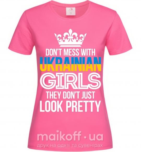 Женская футболка They don't just look pretty Ярко-розовый фото