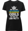 Женская премиум футболка They don't just look pretty Черный фото