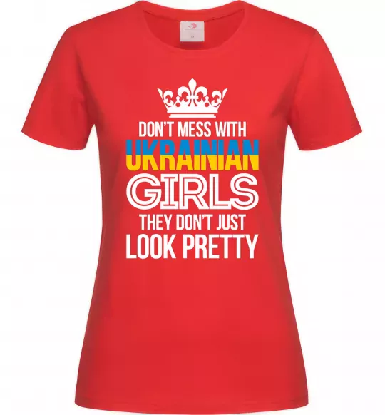 Женская футболка They don't just look pretty Красный фото