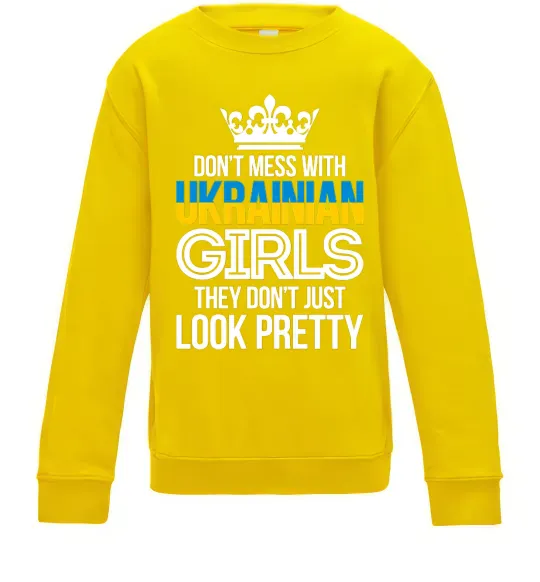 Детский Свитшот They don't just look pretty Солнечно желтый фото