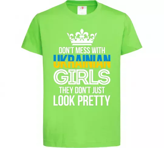 Детская футболка They don't just look pretty Лаймовый фото