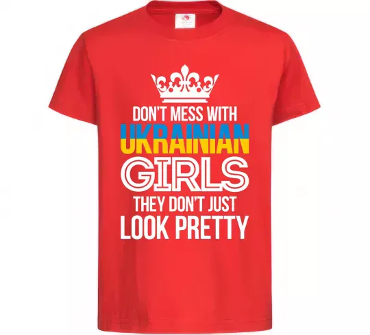Детская футболка They don't just look pretty Красный фото