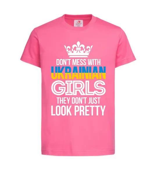 Детская футболка They don't just look pretty Ярко-розовый фото
