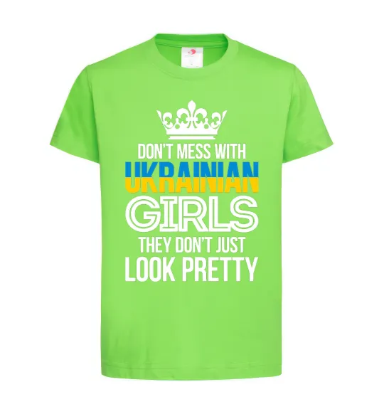 Детская футболка They don't just look pretty Лаймовый фото