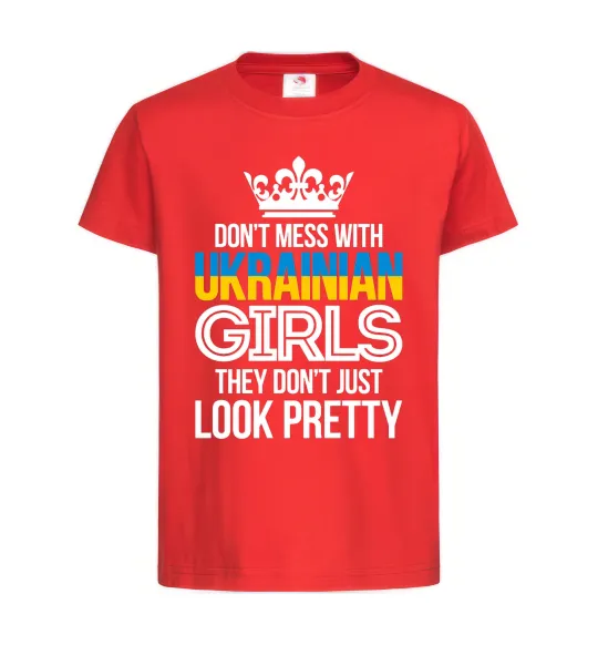 Детская футболка They don't just look pretty Красный фото