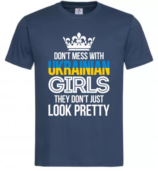 Мужская футболка They don't just look pretty Темно-синий фото