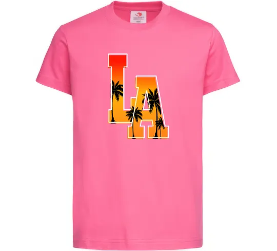 Дитяча футболка LA Яскраво-рожевий фото