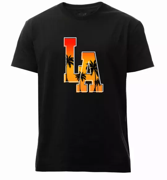 Мужская премиум футболка LA Черный фото