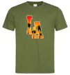 Мужская футболка LA Оливковый фото