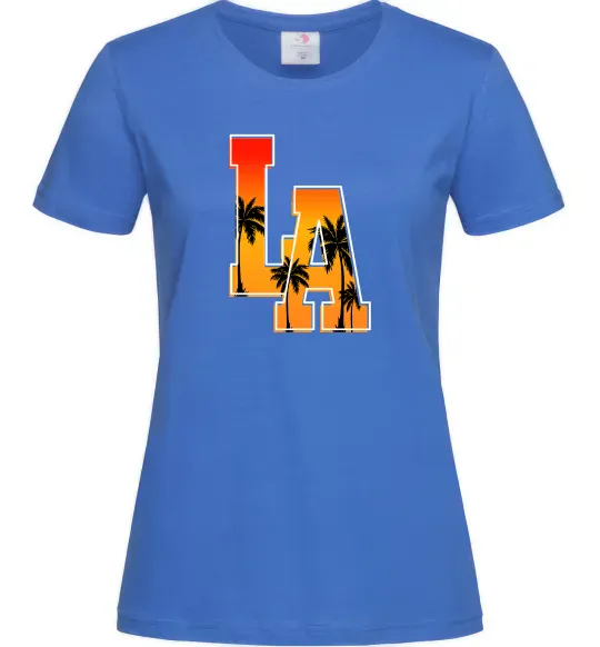 Женская футболка LA Ярко-синий фото