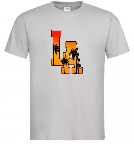 Мужская футболка LA Серый фото