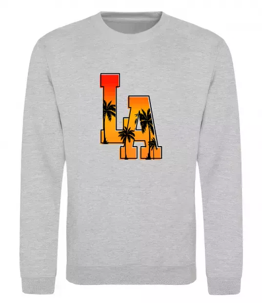 Свитшот LA Серый меланж фото
