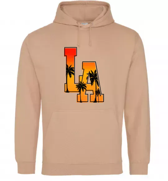 Мужская толстовка (худи) LA Песочный фото