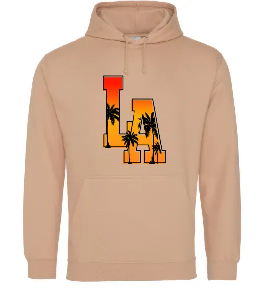 Женская толстовка (худи) LA Песочный фото