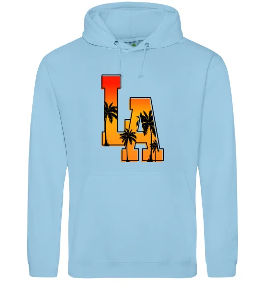 Женская толстовка (худи) LA Голубой фото