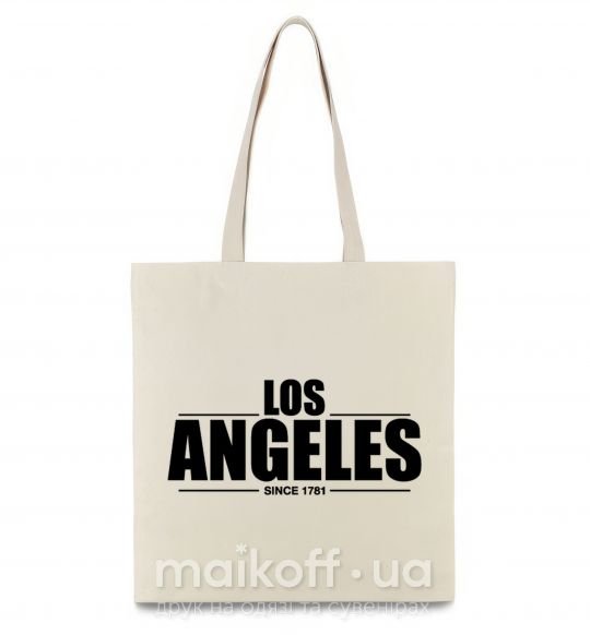 Еко-сумка Los Angeles since 1781 Бежевий фото