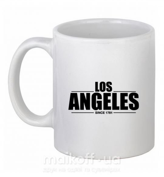 Чашка керамічна Los Angeles since 1781 Білий фото