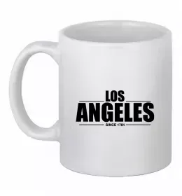 Чашка керамическая Los Angeles city Белый фото