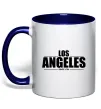 Чашка з кольоровою ручкою Los Angeles since 1781 Глибокий темно-синій Чашка з кольоровою ручкою Los Angeles since 1781 Глибокий темно-синій фото