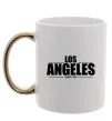 Чашка з кольоровою ручкою Los Angeles since 1781 Золото Чашка з кольоровою ручкою Los Angeles since 1781 Золото фото