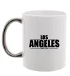 Чашка з кольоровою ручкою Los Angeles since 1781 Срібло Чашка з кольоровою ручкою Los Angeles since 1781 Срібло фото