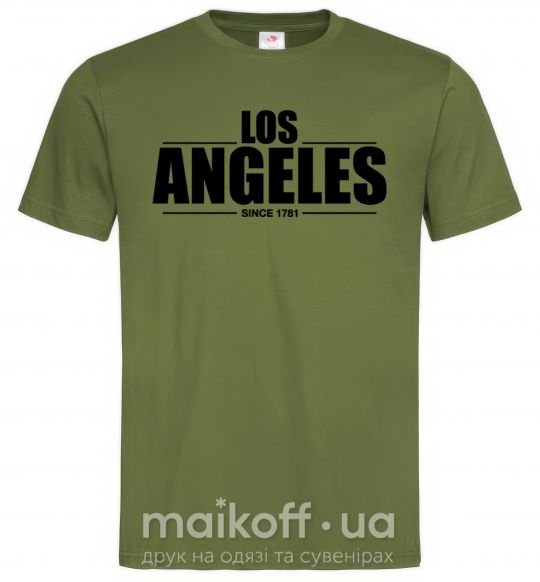 Чоловіча футболка Los Angeles since 1781 Оливковий фото
