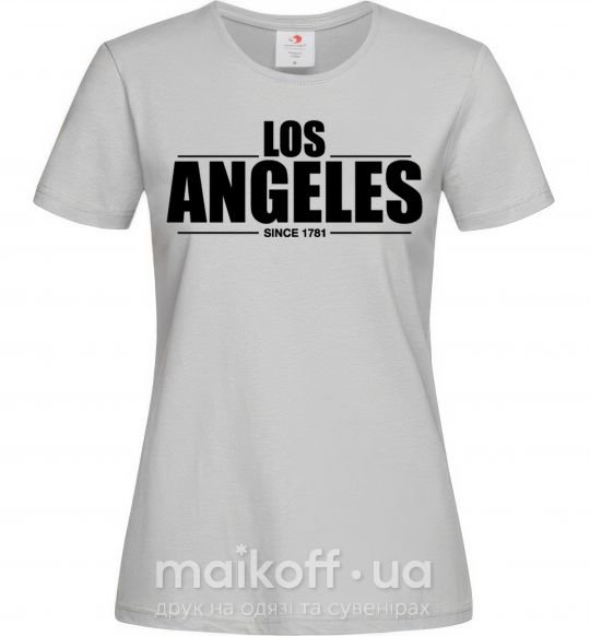 Жіноча футболка Los Angeles since 1781 Сірий фото