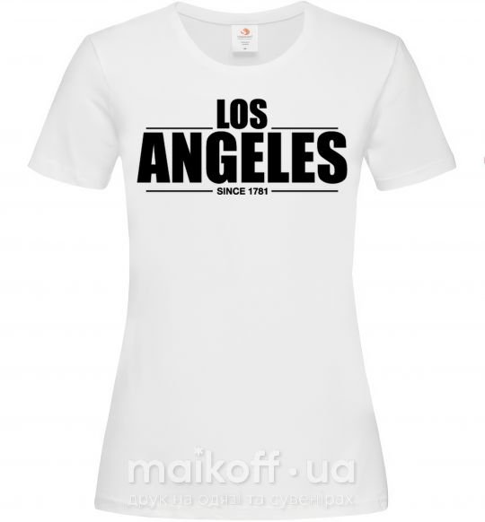 Жіноча футболка Los Angeles since 1781 Білий фото
