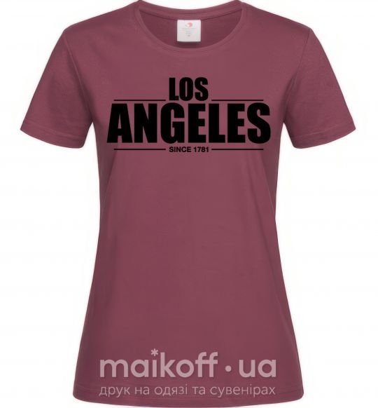 Жіноча футболка Los Angeles since 1781 Бордовий фото