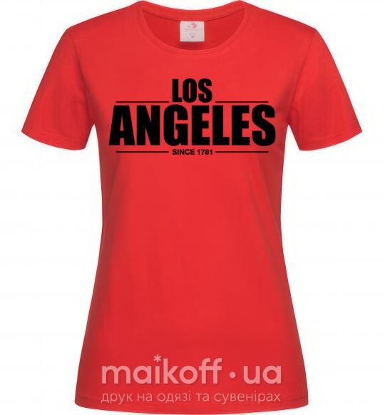 Женская футболка Los Angeles since 1781 Красный фото