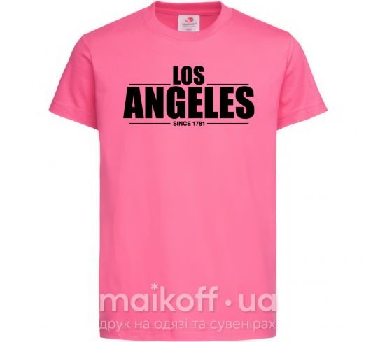 Детская футболка Los Angeles since 1781 Ярко-розовый фото