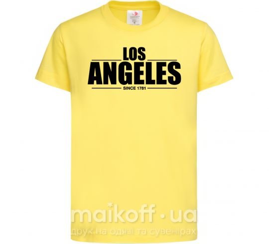 Детская футболка Los Angeles since 1781 Лимонный фото